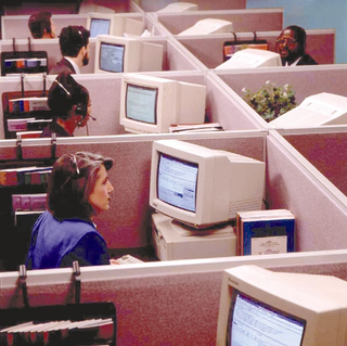 Despondent, suicidal service representatives assist customers.